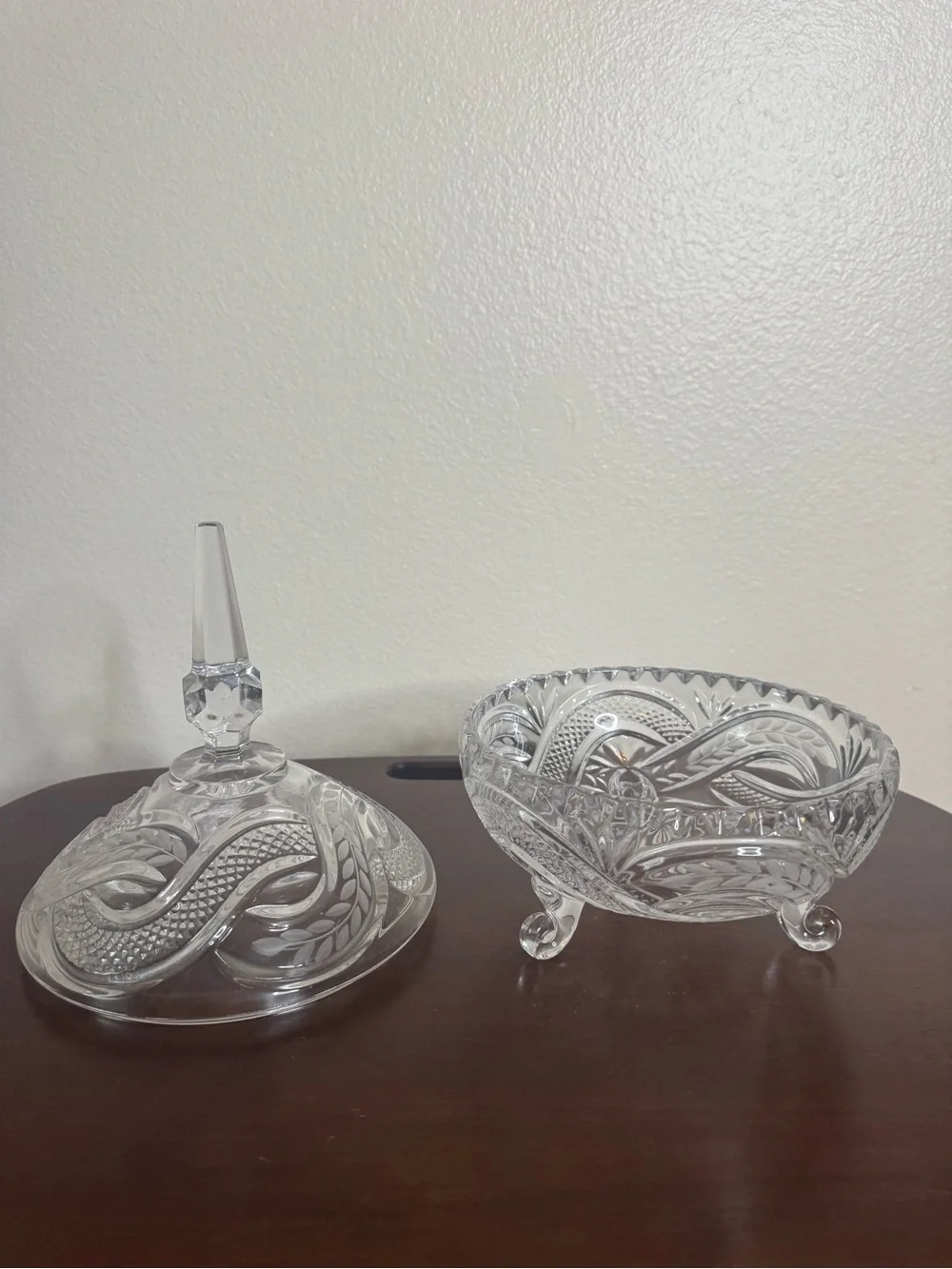 Vintage Celtic Serpentine lead crystal Candy Dish